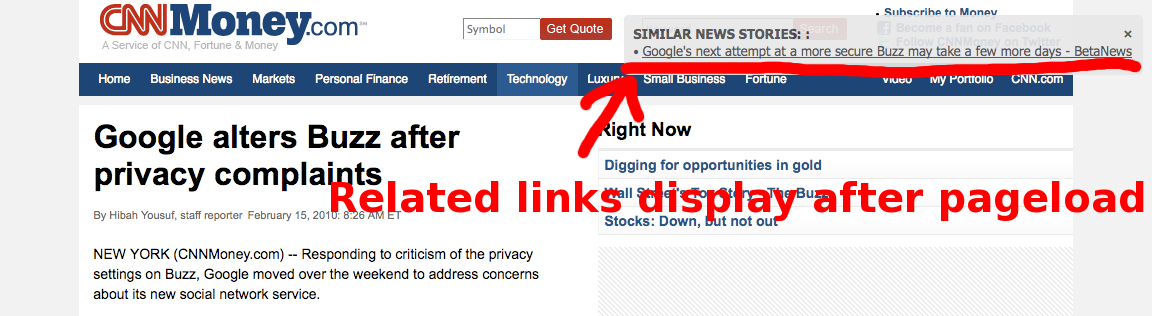 Sample article used with Similiar News Stories